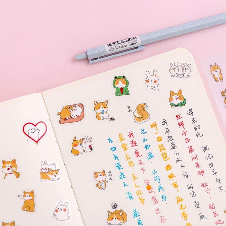 Bộ 6 Tấm Sticker Dán Sổ Lưu Niệm H100