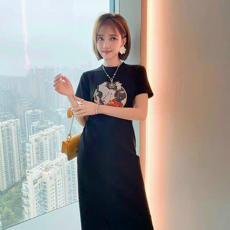 ĐẦM THUN CÔ GÁI NHÚNG EO