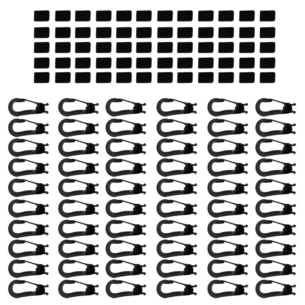 60 Pcs Plastic Bungee/Elastic Rope/Shock Cord Hook for 4 or 5mm Bungee Shock Cord