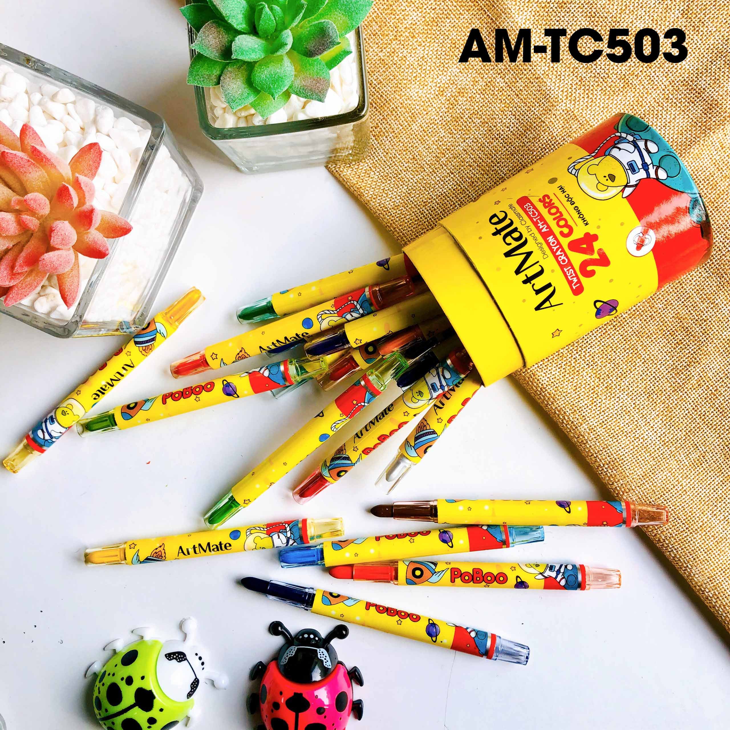 Bút sáp vặn ống 24 màu Classmate  AM-TC503