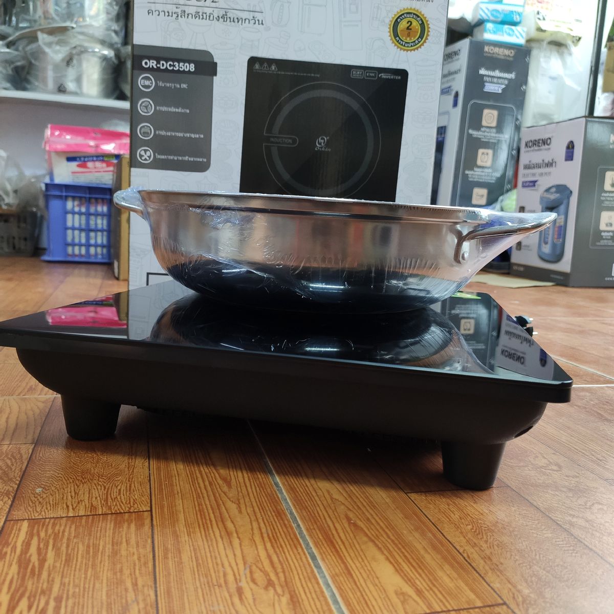 Bếp điện từ đơn Thái Lan OR-DC3508 công suất 3000W Inverter tặng Nồi lẩu Inox 30cm - Hàng chính hãng