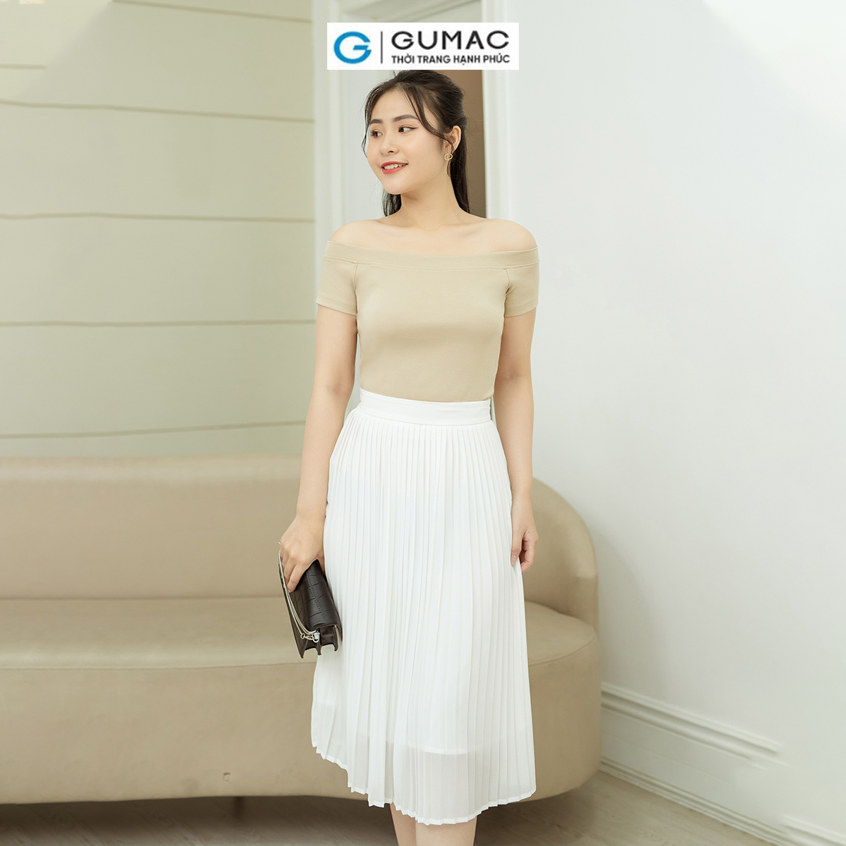 Chân váy dập ly GUMAC VD08012