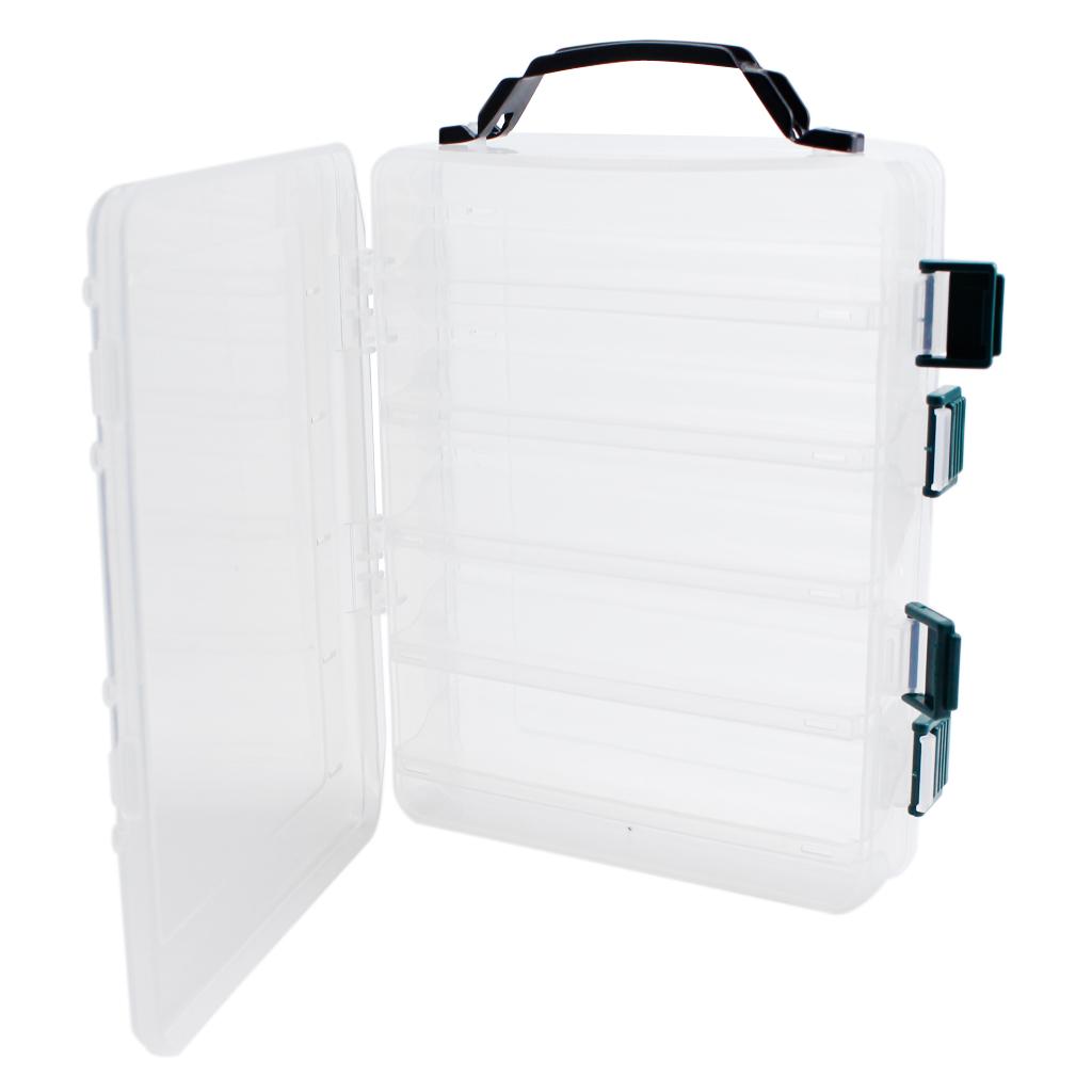 Fishing Tackle Box Double-sided Durable Fishing Tools Case with Dividers