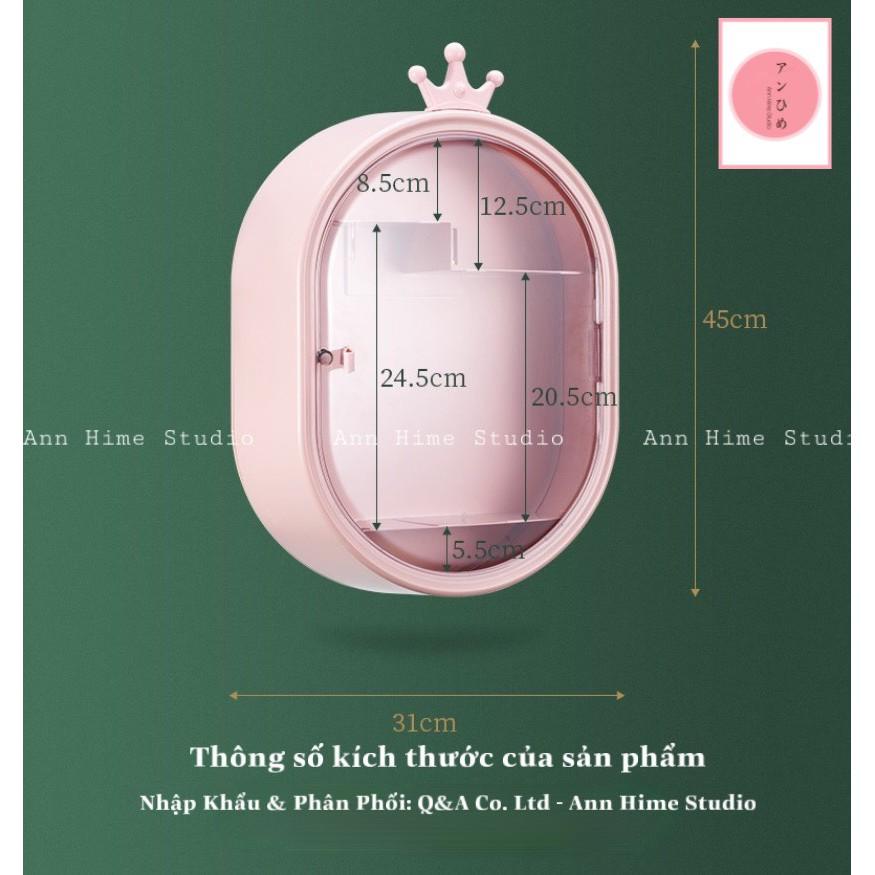 Kệ Đựng Mỹ Phẩm Treo Tường Kiểu Vương Miện, Giá Đựng Mỹ Phẩm Vương Miện