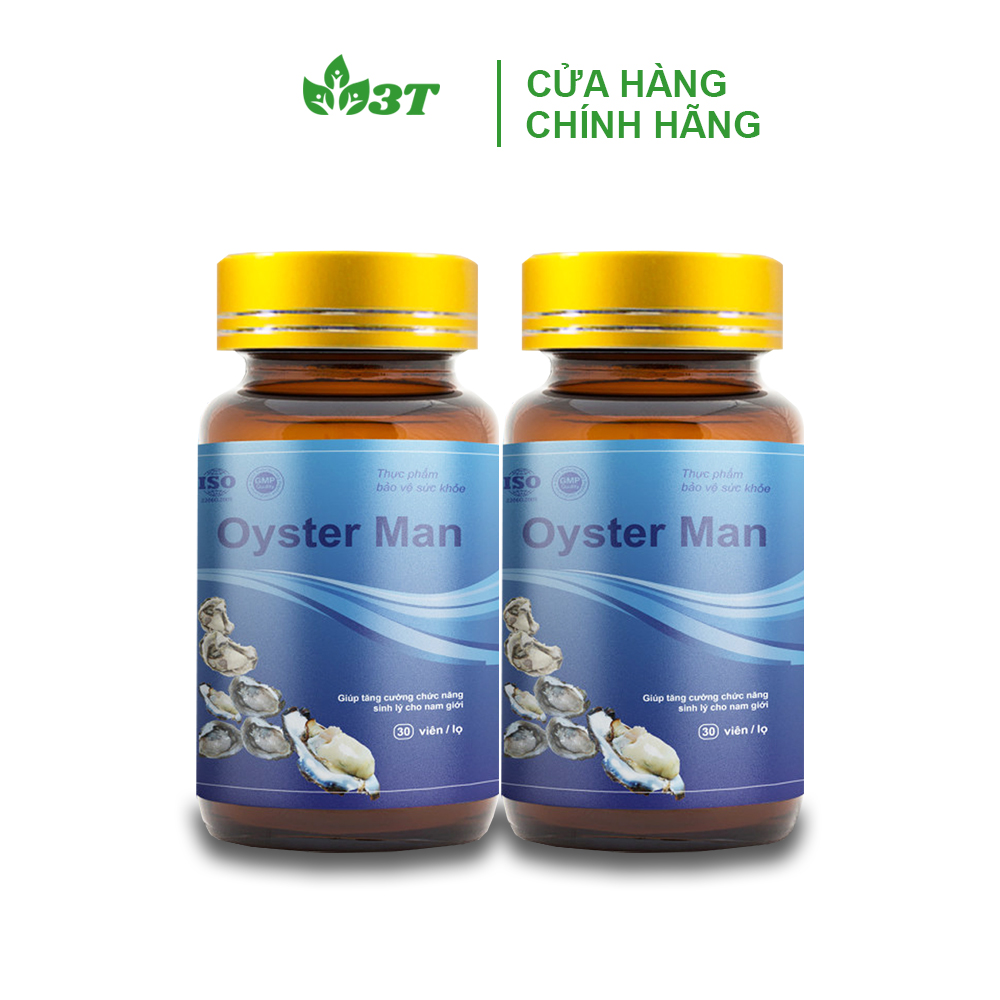 Combo 2 Oyster Man - hỗ trợ điều trị Yếu Sinh Lý, Xuất Tinh Sớm, Vô Sinh Hiếm Muộn (30V/hộp)