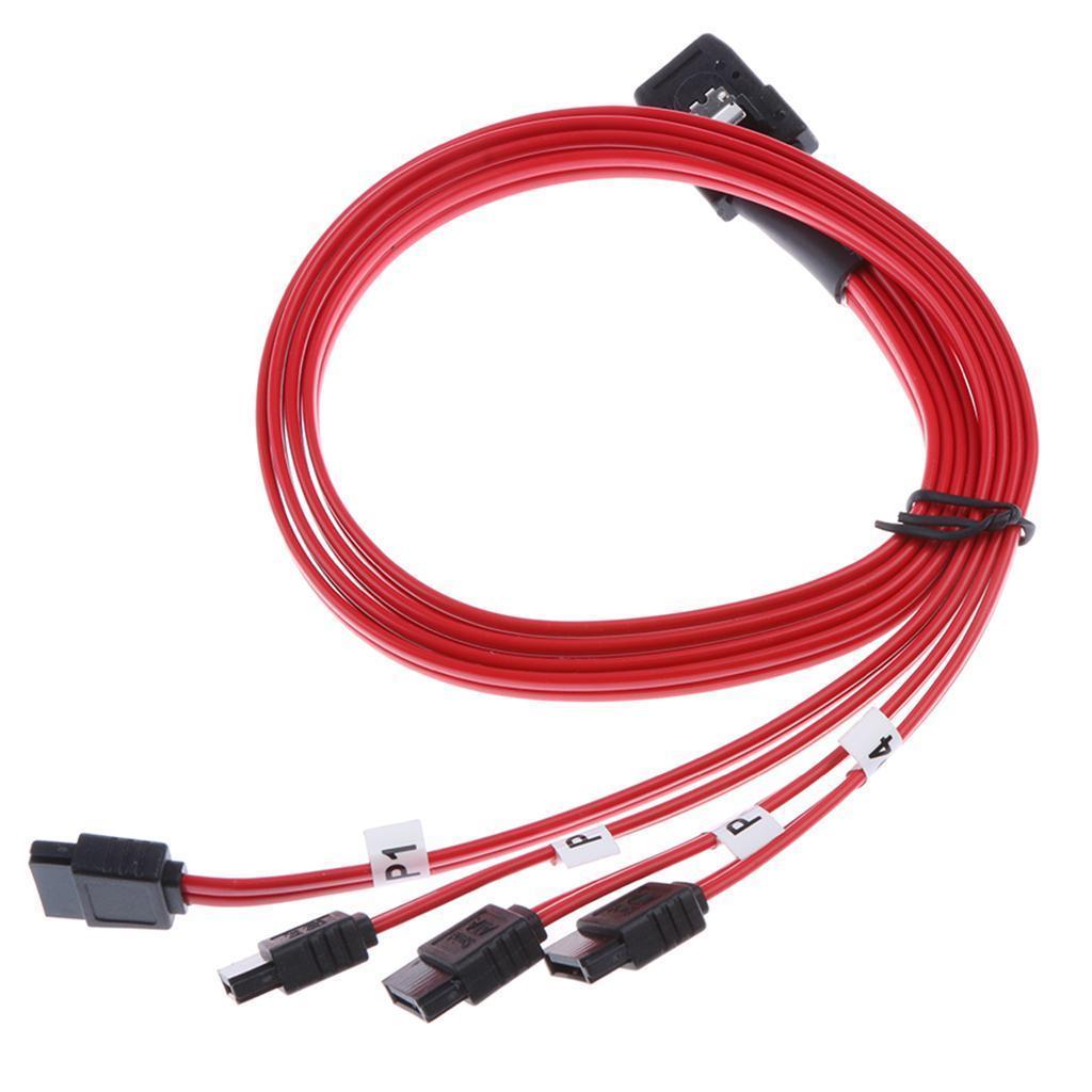 2pack Mini SAS SFF-8087 to 4x SATA HDD Hard Drive Cables Forward Breakout Cable