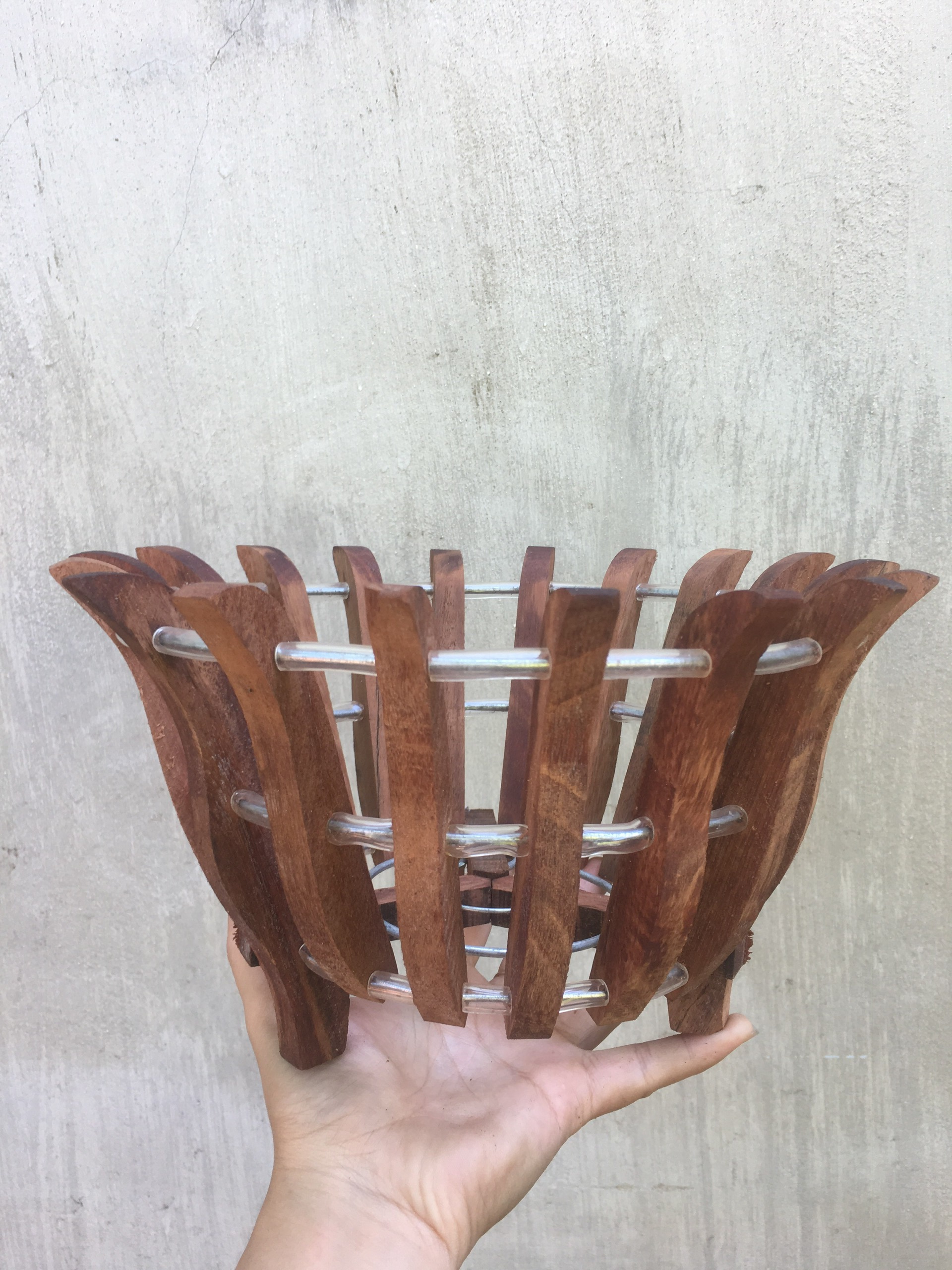 Combo 3 chậu gỗ căm xe trồng lan phi 20cm thoáng khí giúp lan phát triển tốt