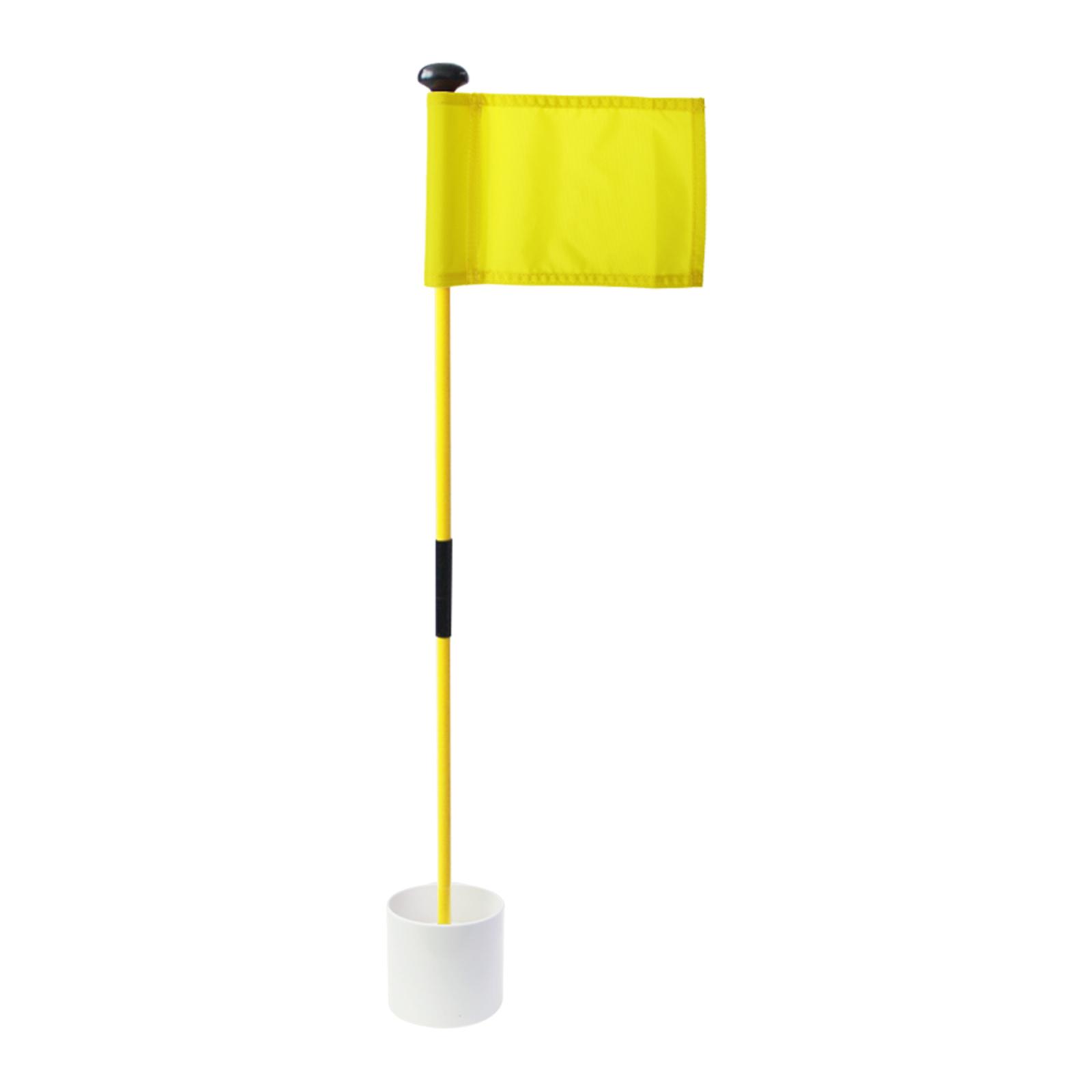 Portable 2-Section Golf Flagsticks Set Golf Practice Hole Cup Folding Putting Green Flagstick Flag Golf Pin Flags