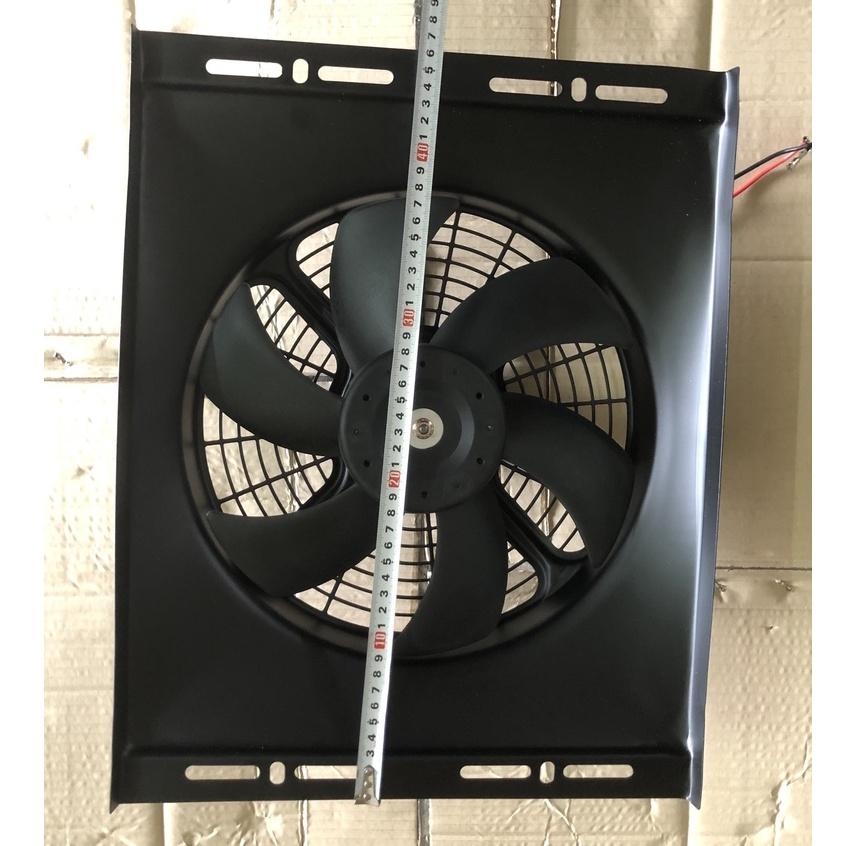 Quạt Dàn nóng lồng sắt chế 14x18 12V / 24V 35x46 cm hàng Trung Quốc