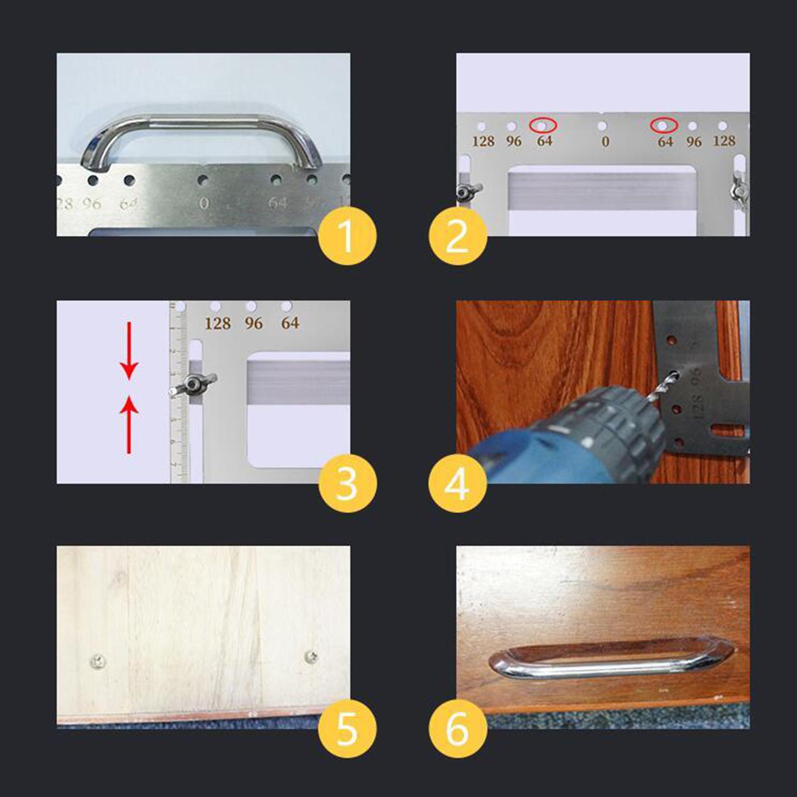 Hole Punch Jig Tool Bit Guide Cabinet Punch Locator DIY Door Drawer Type A