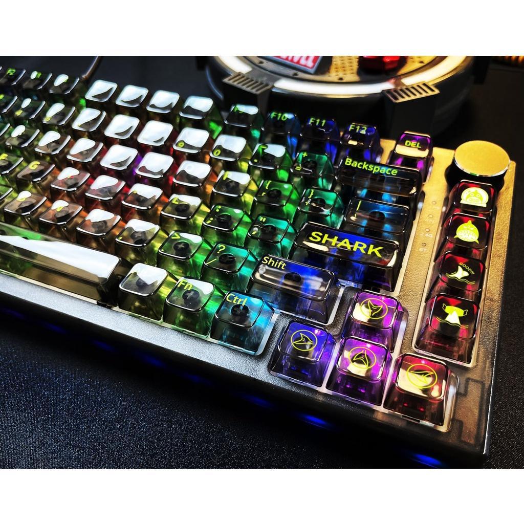 Bàn Phím Cơ 141 Phím Bằng Nhựa ABS Trong Suốt In Hình Phi Hành Gia Tăng Chiều Cao