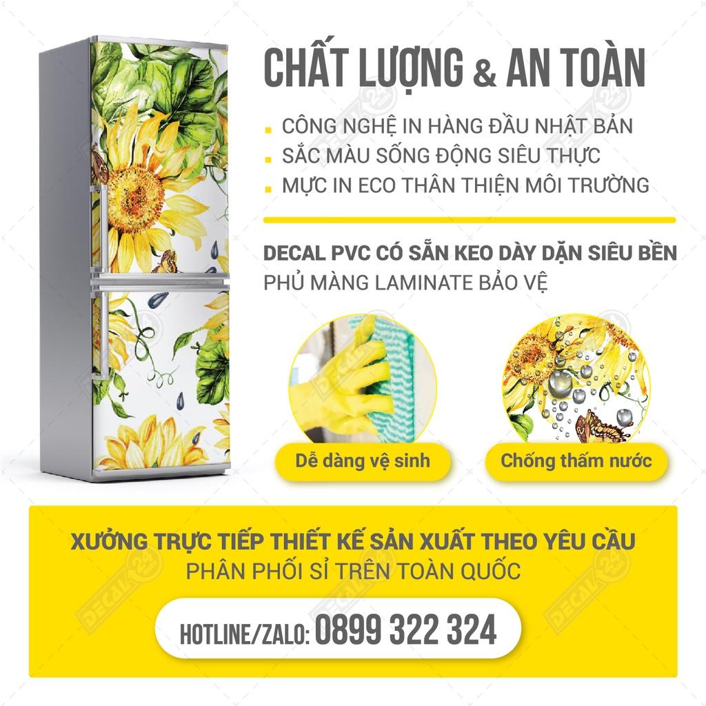 Decal dán tủ lạnh chất liệu cao cấp - Decal dán tủ lạnh họa tiết sang trọng - DTL-004
