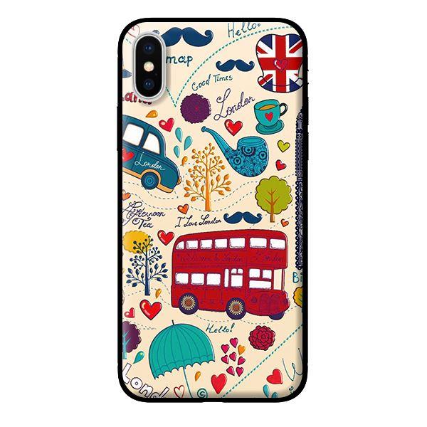 Ốp in cho iPhone XS Họa Tiết Xe Buýt - Hàng chính hãng