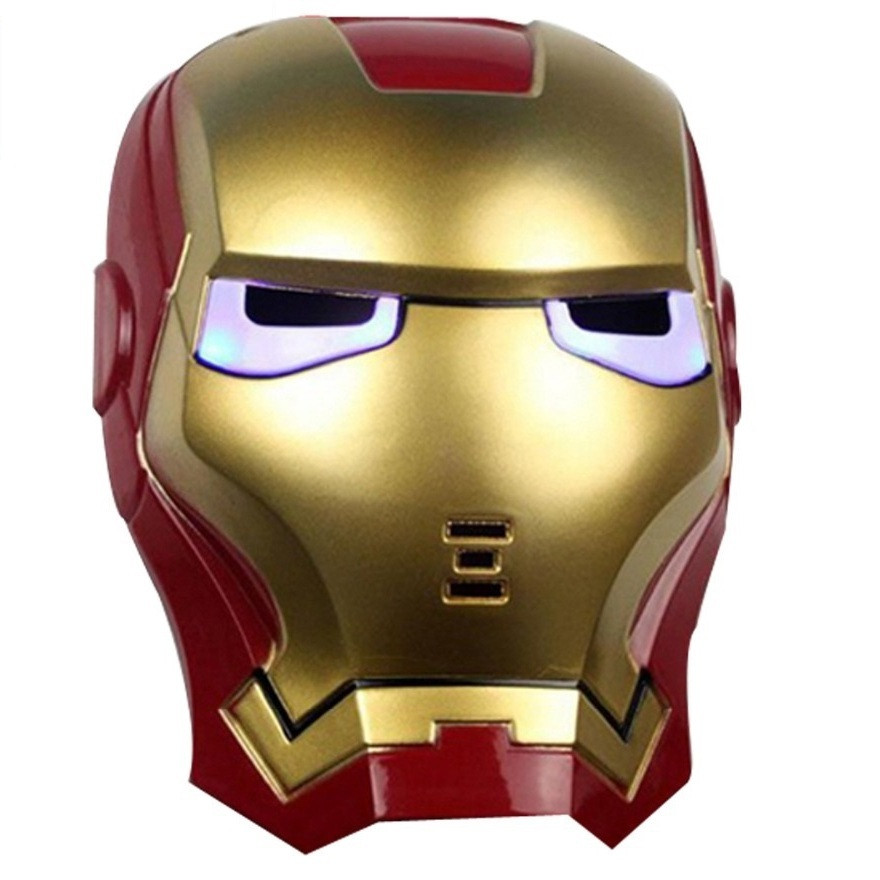 Mặt nạ người sắt Iron Man có đèn phát sáng cho bé hóa trang Halloween