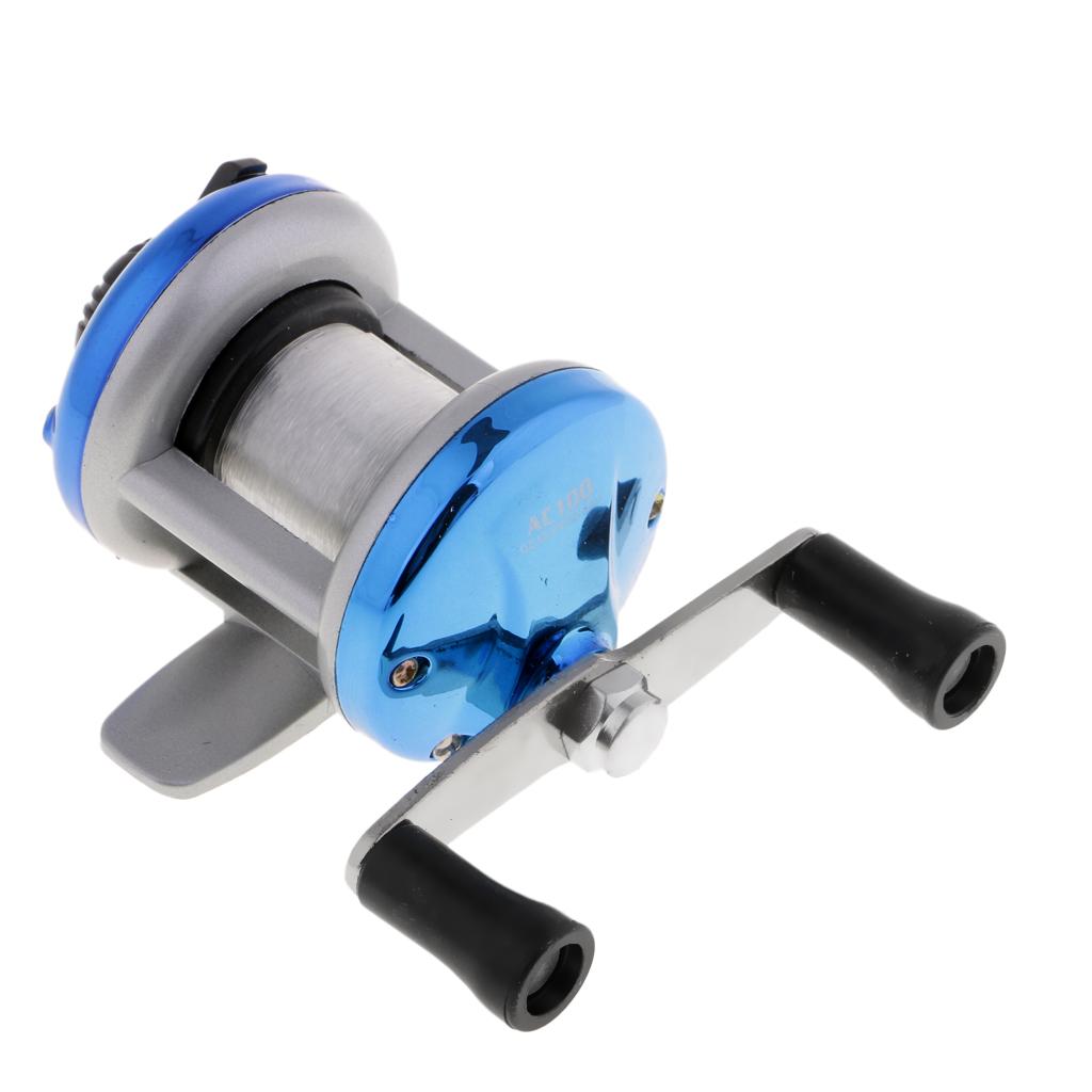 Mini Trolling Reel Winter Ice Fishing Reel Wheel Baitcasting Drum Reel Jig Hooks