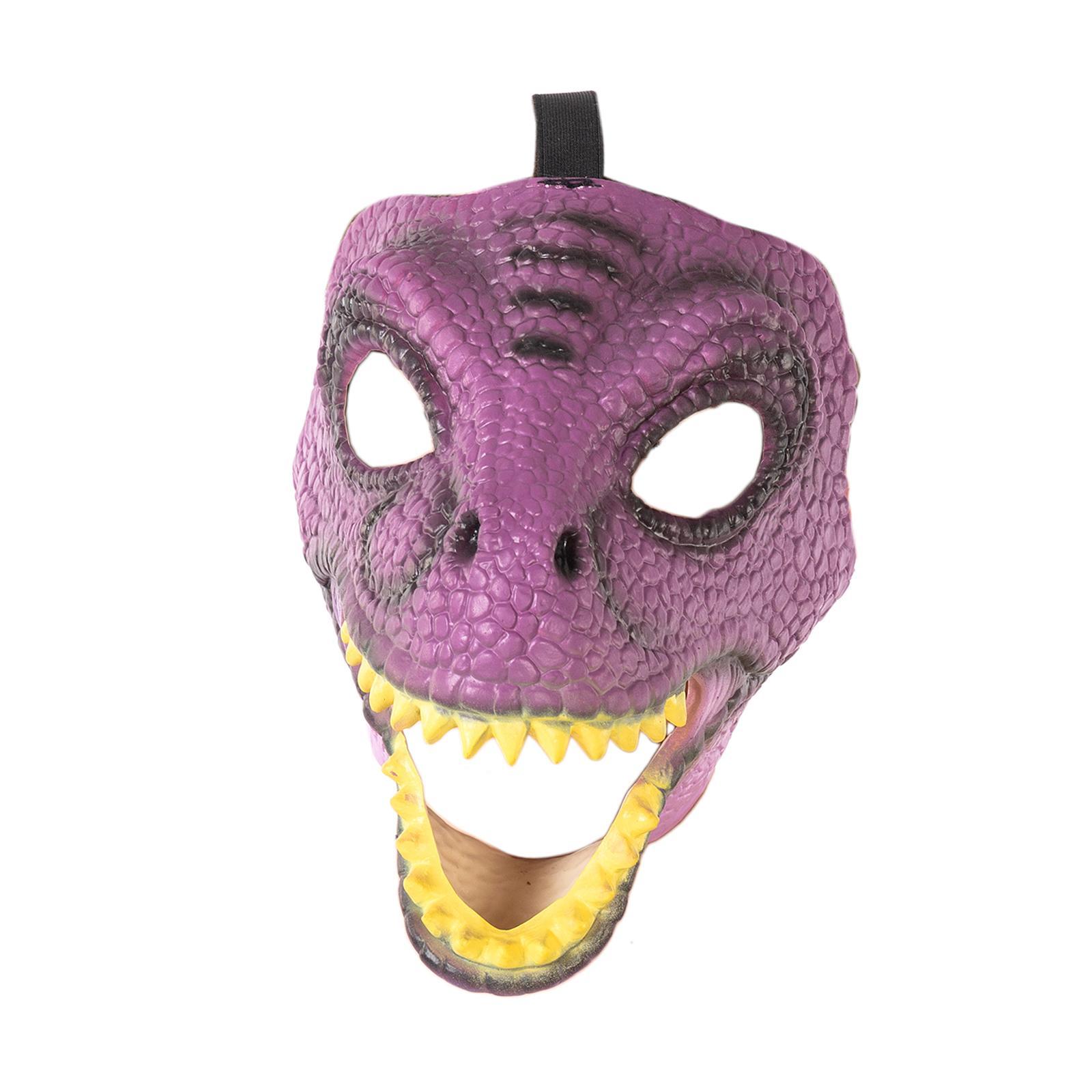 3D Dinosaur Latex Dragon Movable Jaw Headgear Scary Props Creative Halloween Animal for Role Play Theater Party Supplies