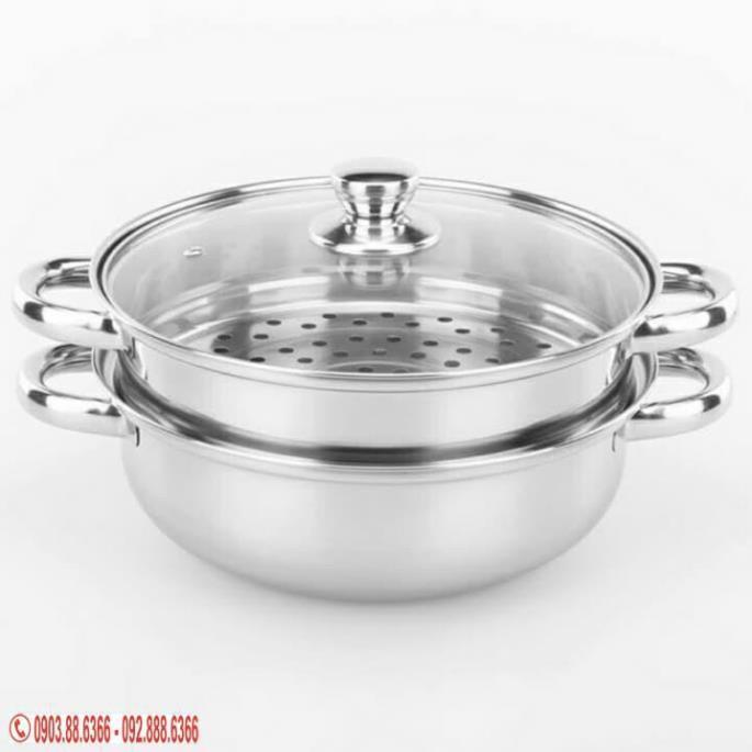 Nồi Hấp Inox 2 Tầng Pot Size 28Cm - Loại Tốt