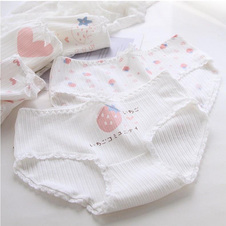 Quần Lót Nữ Cotton Hình Tim-DâuThời Trang Ôm Mông . Hàng Loại Đẹp.