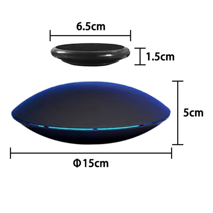 Đĩa bay lơ lững chưng sản phẩm, trang trí shop, bàn làm việc chịu lực 300g - T0376