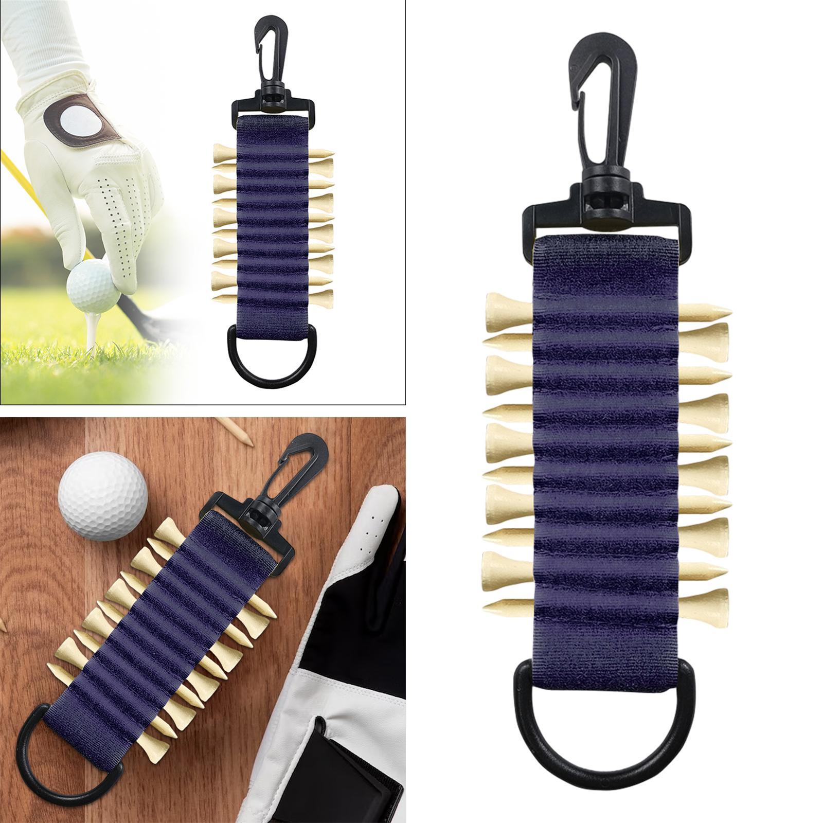 Golf Tee Holder Portable to Attach to Golf Bag Golf Tees Storage 10 Golf Tees Golf Tee Carrier for Golf Carts Driving Hitting