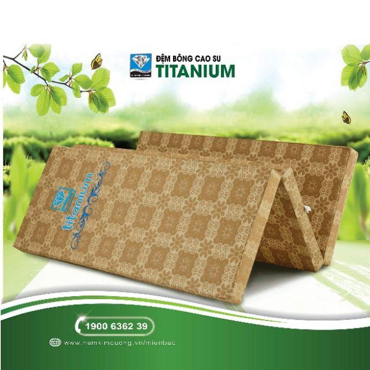 ĐỆM CAO SU BÔNG TITANIUM KIM CƯƠNG Rẻ Nhất Sàn ( Màu Vải Ngẫu Nhiên ) - 9cm