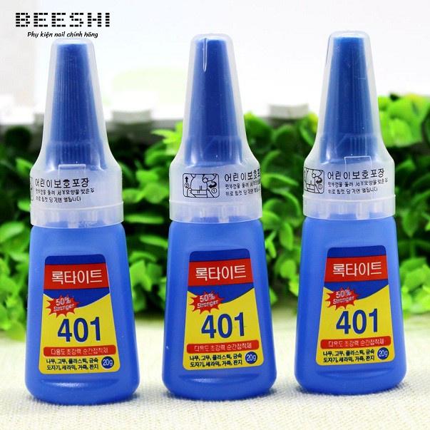 Keo 401 gắn móng úp, đính đá - beeshi shop nail