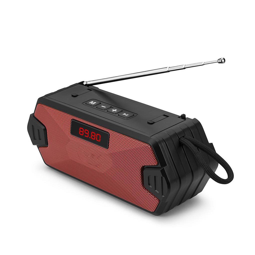 2021 Mới Di Động Không Dây V5.0 Loa Bluetooth Tương Thích Đài FM Ngoài Trời Bass Loa Loa Siêu Trầm TF USB Cột loa Color: Blue