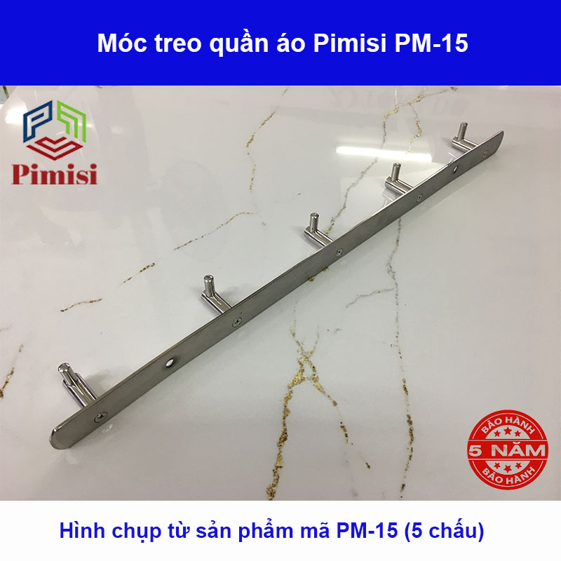 Móc treo quần áo dán tường inox 304 phụ kiện nhà tắm Pimisi - kèm keo dán siêu chắc | Hàng chính hãng