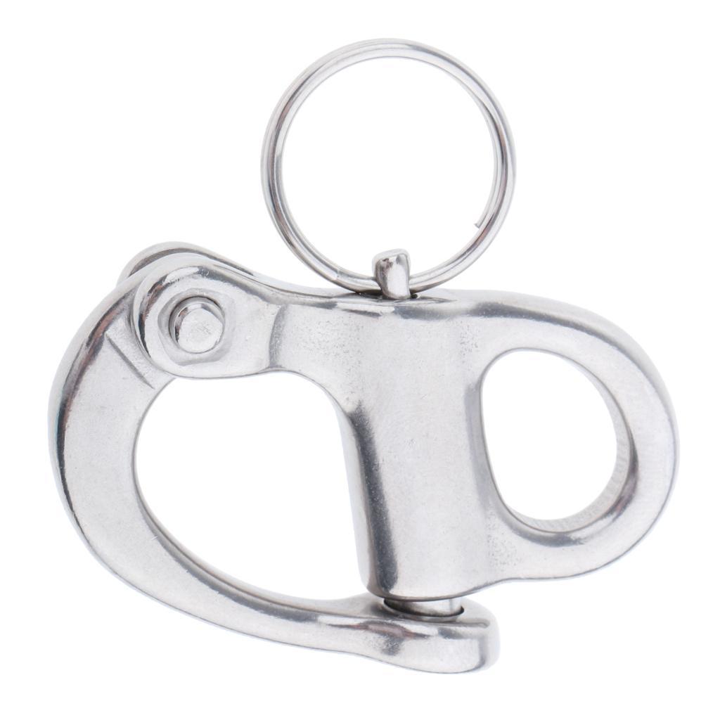 316 Stainless Steel Swivel Shackle Kayak Buckle Marine Boating Rigging