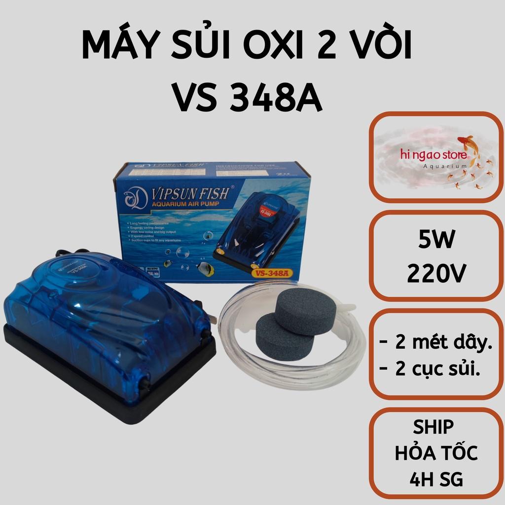 [MUA 1 TẶNG 5] Máy Sủi Khí Oxi, Máy Sục Khí Oxi, Máy Bơm Khí Oxi VIPSUN FISH - Phụ kiện cá cảnh - Hingaostore.