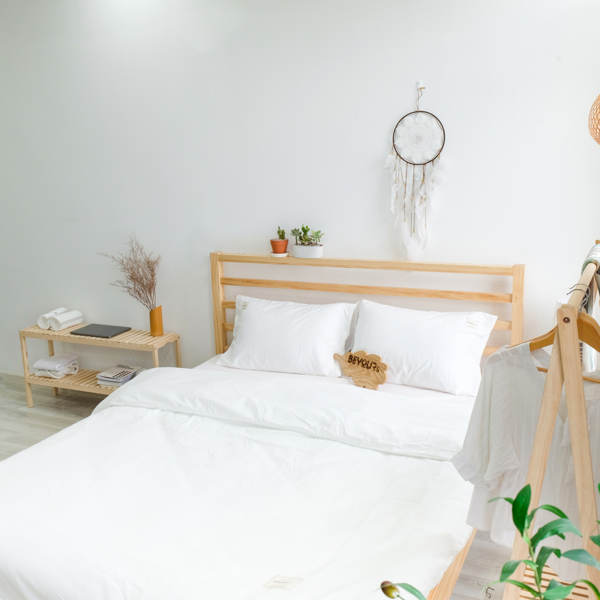 Giường Ngủ Gỗ Nan Simple Bed Nội Thất Kiểu Hàn BEYOURs - Gỗ Tự Nhiên