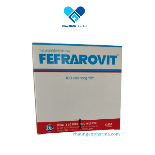 Bổ máu bổ sắt FEFRAROVIT Phúc Vinh Hộp 100 viên