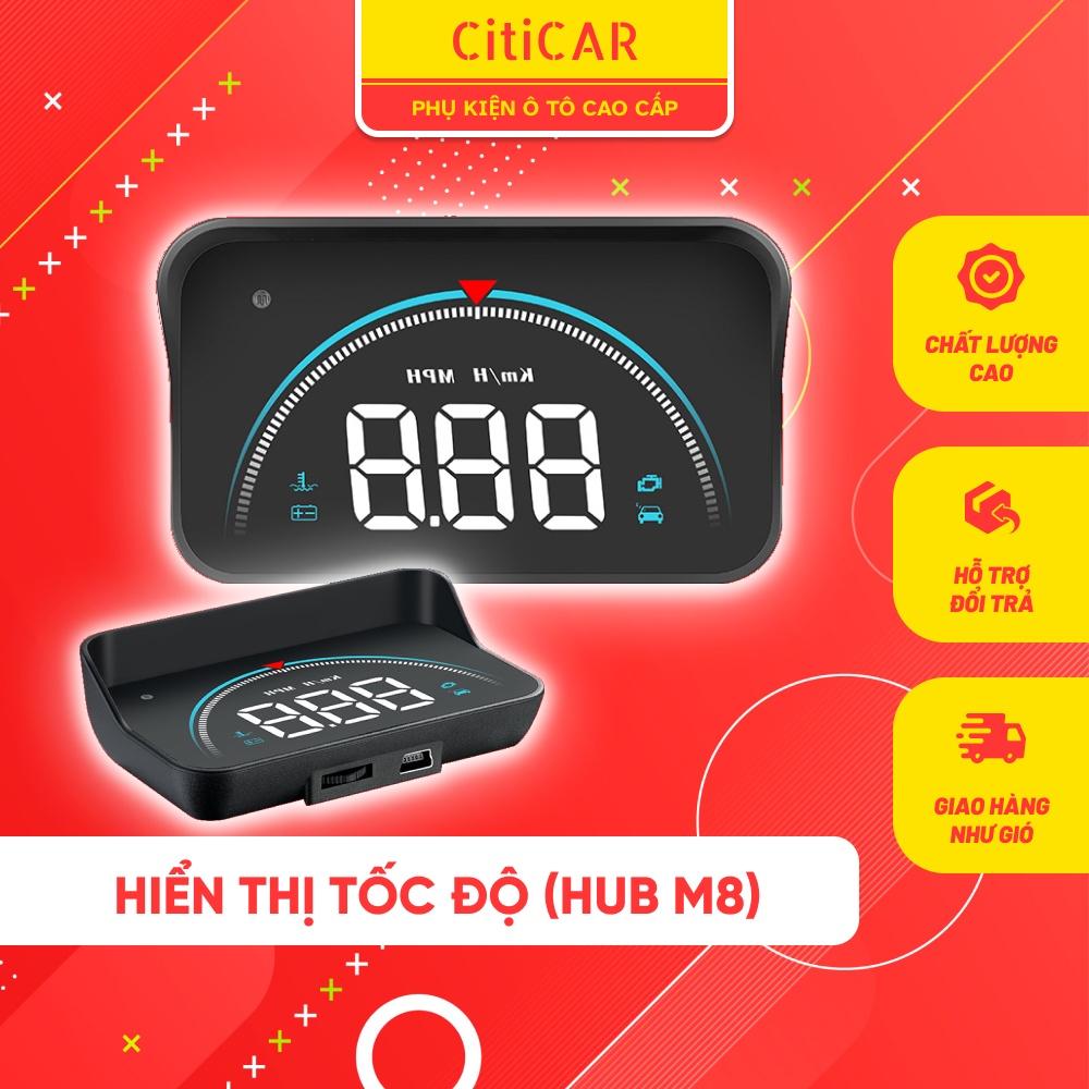 Thiết bị hiển thị và cảnh báo tốc độ hắt kính lái xe ô tô Hud M8 - OBD 2, dùng được cho đa phần các loại xe (BH 6 tháng)