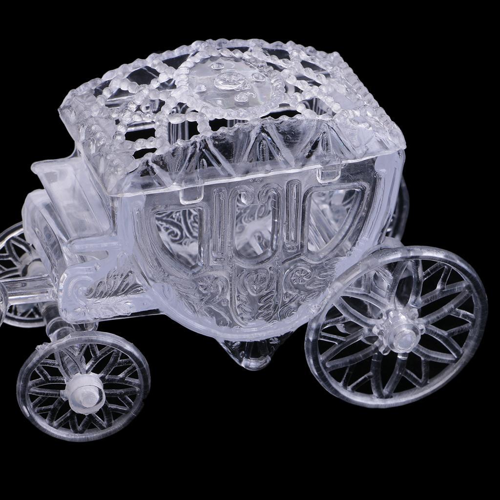 24pcs Crystal Carriage Candy Gift Boxes Wedding Party Baby Shower Favors