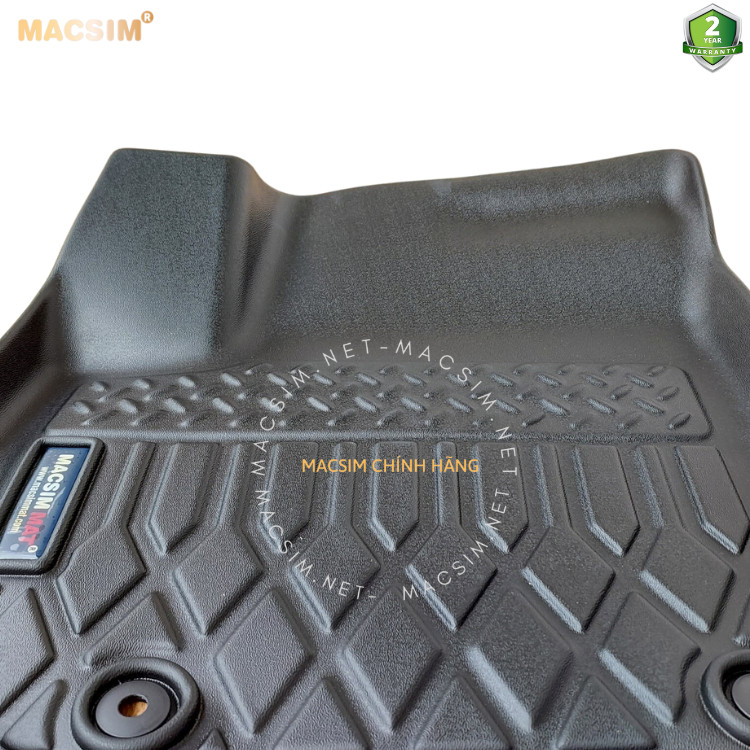 Thảm lót sàn xe ô tô Kia Carens 2022+ Nhãn hiệu Macsim chất liệu nhựa TPE màu đen