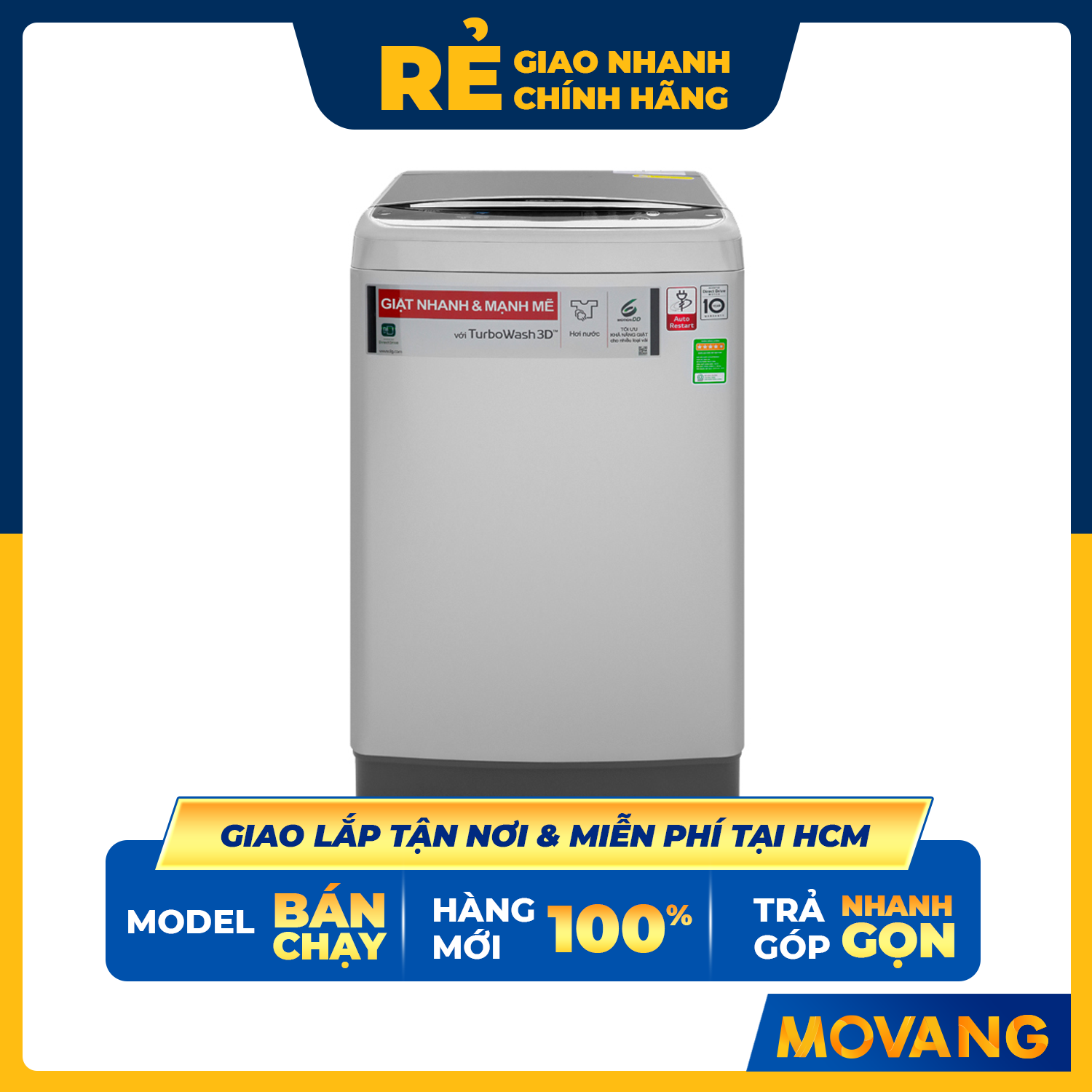 Máy giặt LG Inverter 11 kg TH2111SSAL -Hàng Chính Hãng