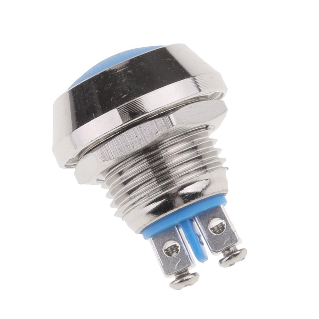 Nút Kim Loại Tròn 12 Mm SPST Nút ấn Tạm Thời 1NO P67 Không Thấm Nước