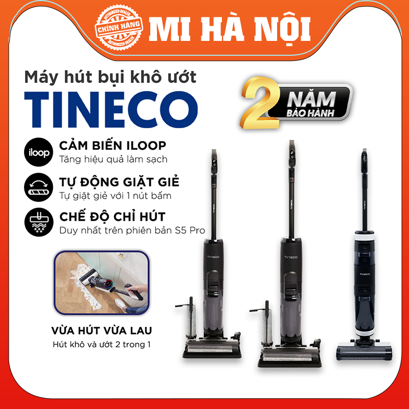 Máy hút bụi lau sàn khô ướt tự giặt giẻ Xiaomi Tineco S5 Pro / Tineco S5 / Tineco Floor One S3 - Hàng chính hãng