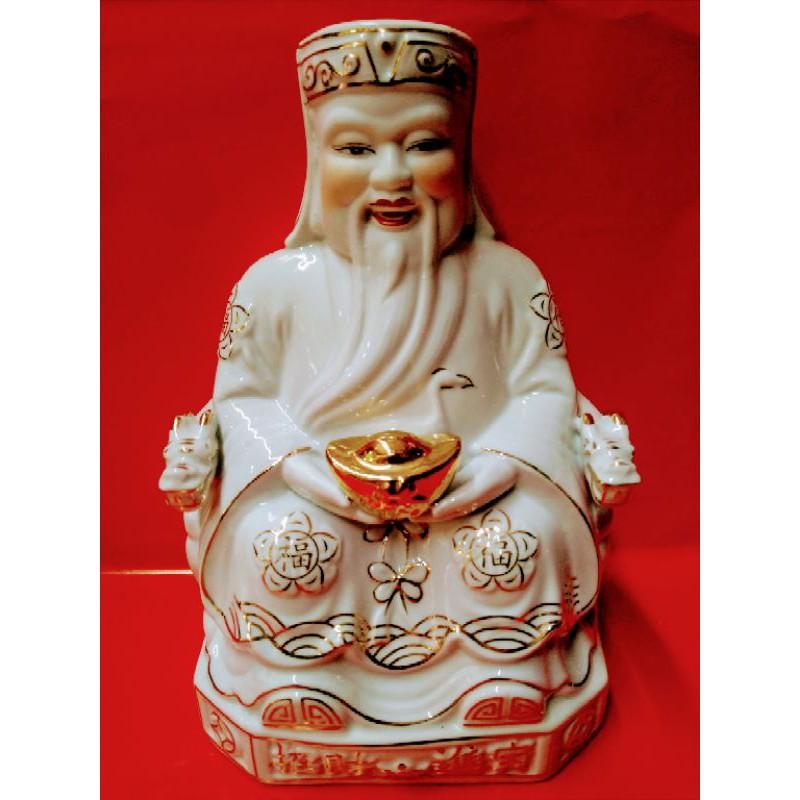 TƯỢNG THẦN TÀI-ÔNG ĐỊA MEN SỨ TRẮNG