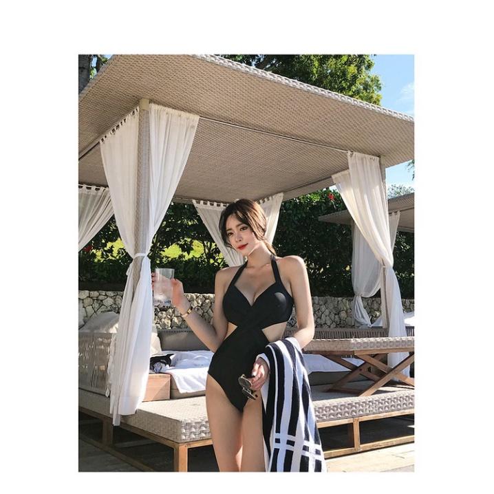 Bikini 1 mảnh đi biển liền thân kín đáo sexy Hàn Quốc nâng ngực có gọng 2515 K6T3-1