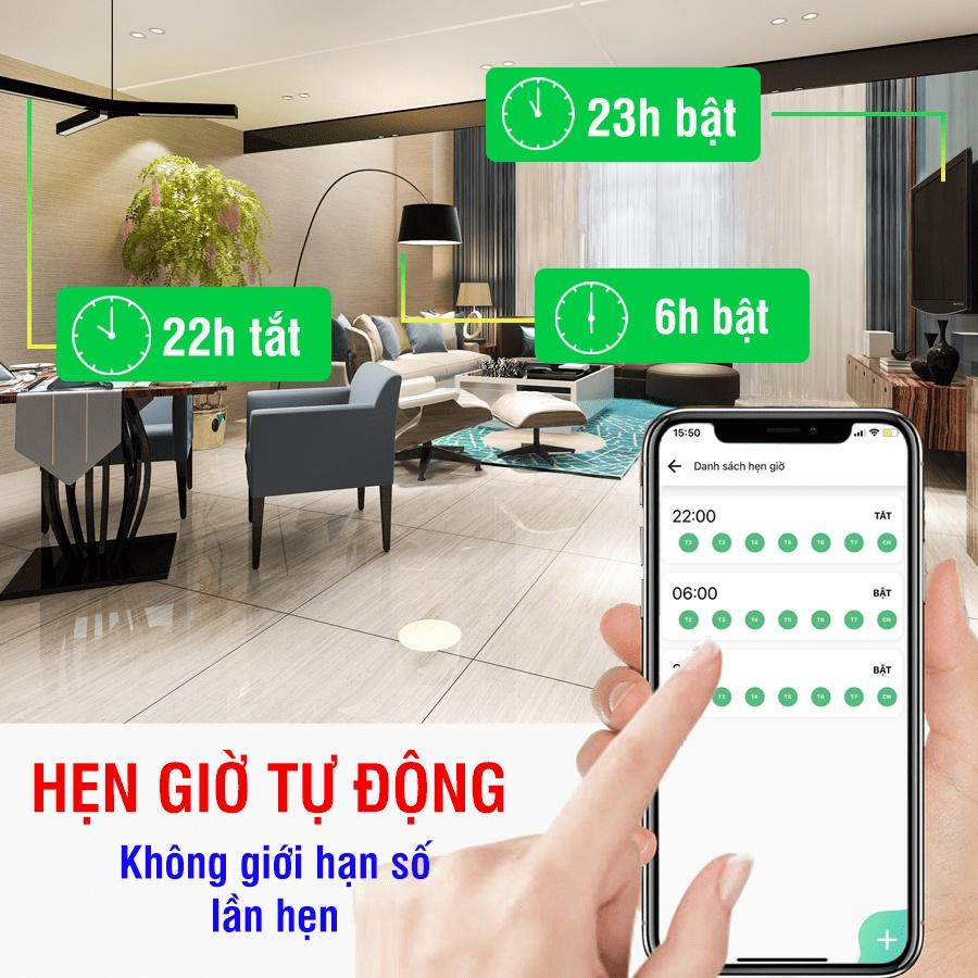 Công Tắc Điều Khiển Từ Xa Qua Điện Thoại Hunonic Lahu 4 kênh│Công tắc thông minh kết nối Wifi│ Hàng Việt