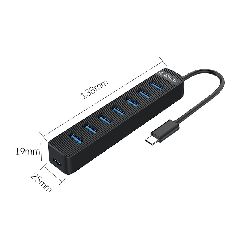 Hub Type C ra 4 cổng USB 3.0 Orico TWC3-7A - Hàng Chính Hãng