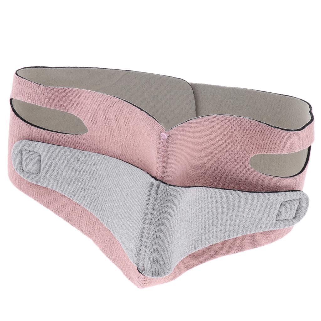 Double Chin Cheek Shaper Strap Belt V Line Face Neck Lifting Band Firming Tool - Pink/Orange