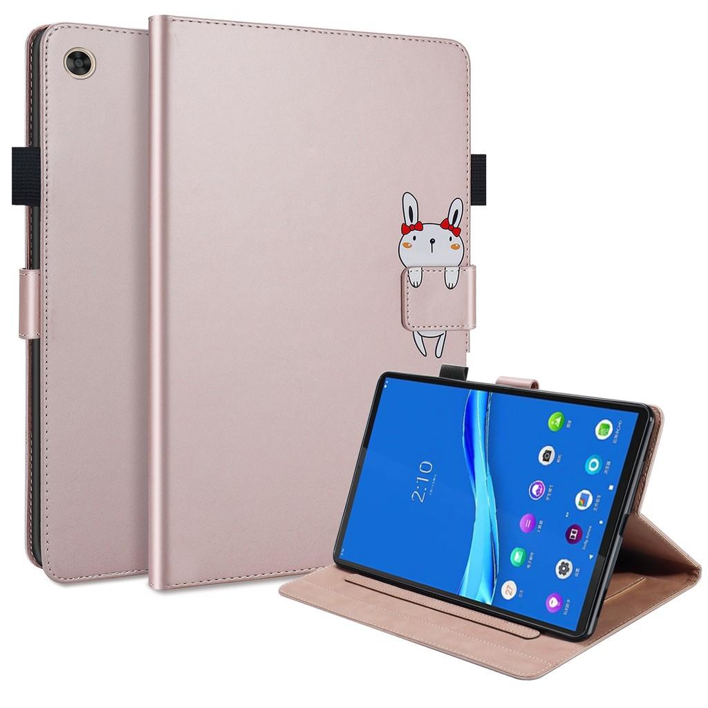 Bao Da Máy Tính Bảng Nắp Lật Bằng Da PU Viền Silicon Mềm Mại Kiêm Ví Và Khe Thẻ Cho Lenovo Tab M8 8.0"