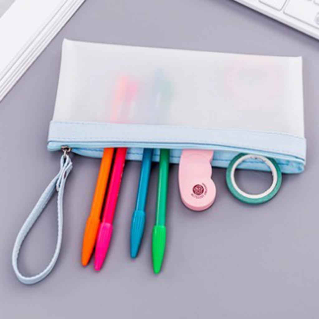 Modern Zipper Pen Bag Pencil Case Cosmetic Pouch Brush Storage Bag