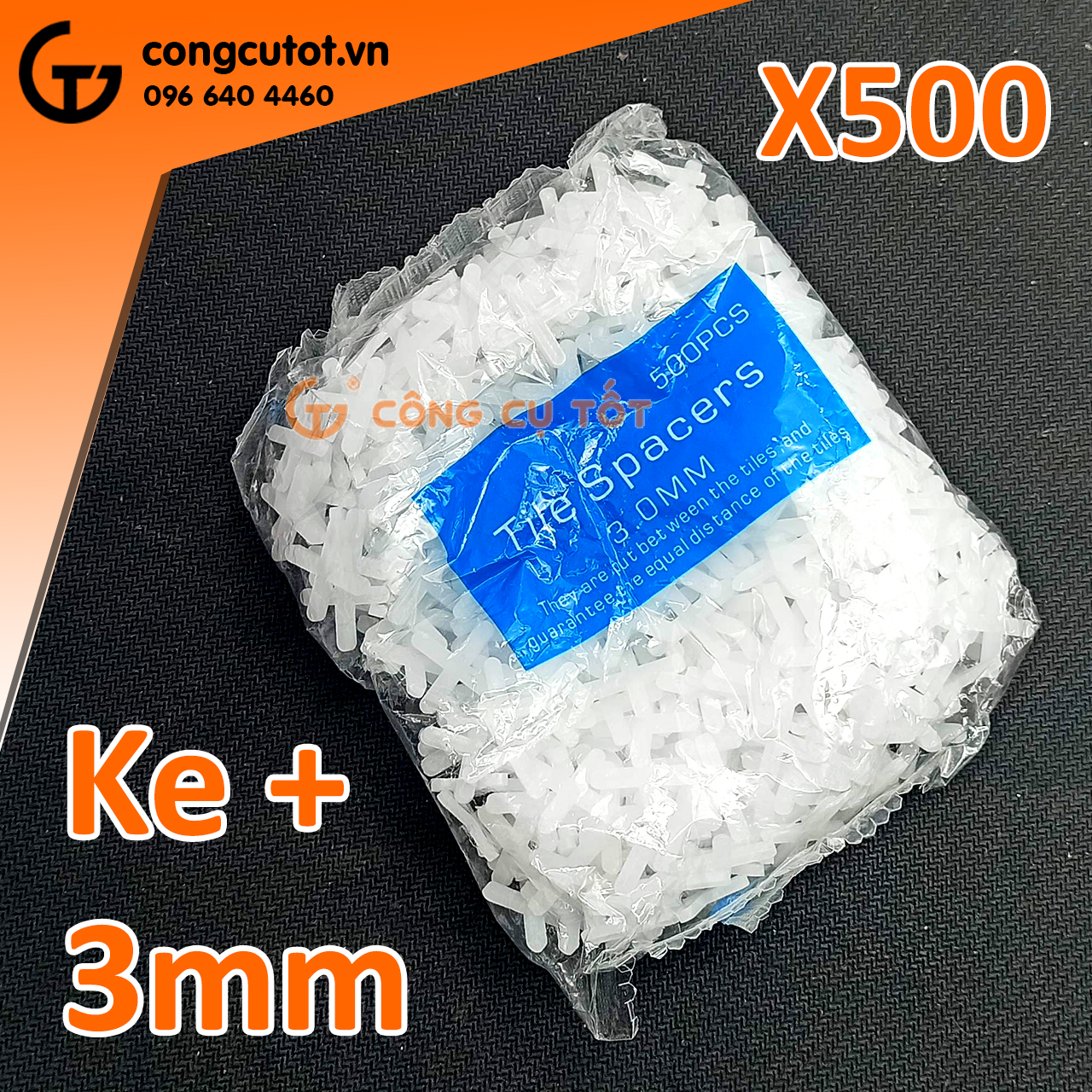 Túi 500 ke ốp lát gạch dấu cộng đường ron 3mm