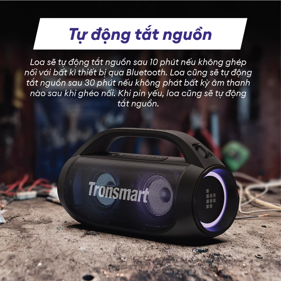 Loa Bluetooth di động TRONSMART BANG SE – Đèn LED - Công suất 40W - Chống nước IPX6 - Hàng chính hãng