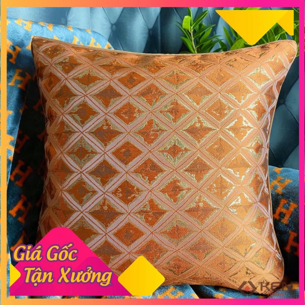 Gối Tựa Lưng Gối Tựa Sofa, Gối Vuông Trang Trí Hoa Văn Hiện Đại Kích Thước 45x45cm