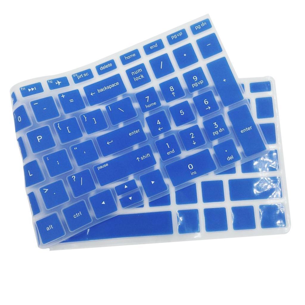 Silicone Notebook Keyboard Skin Cover for 15.6''BF Laptop Pink & Blue