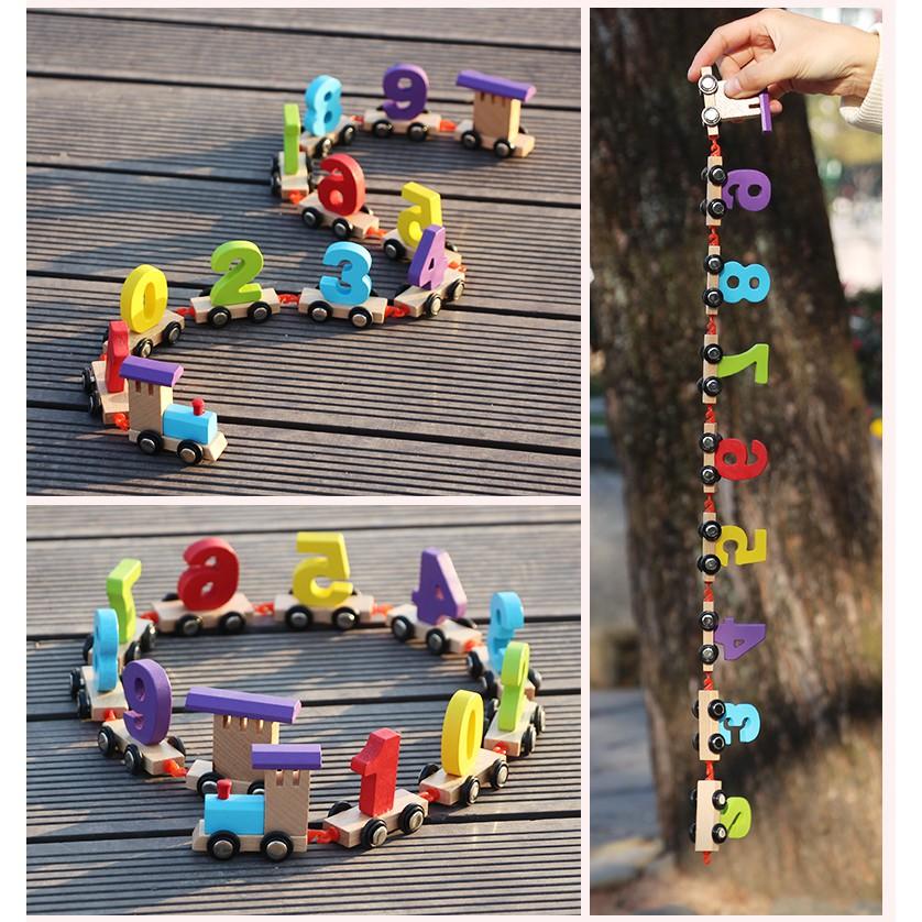Bộ Đồ Chơi Tàu Hỏa Gỗ Các Chữ Số Từ 0=>10